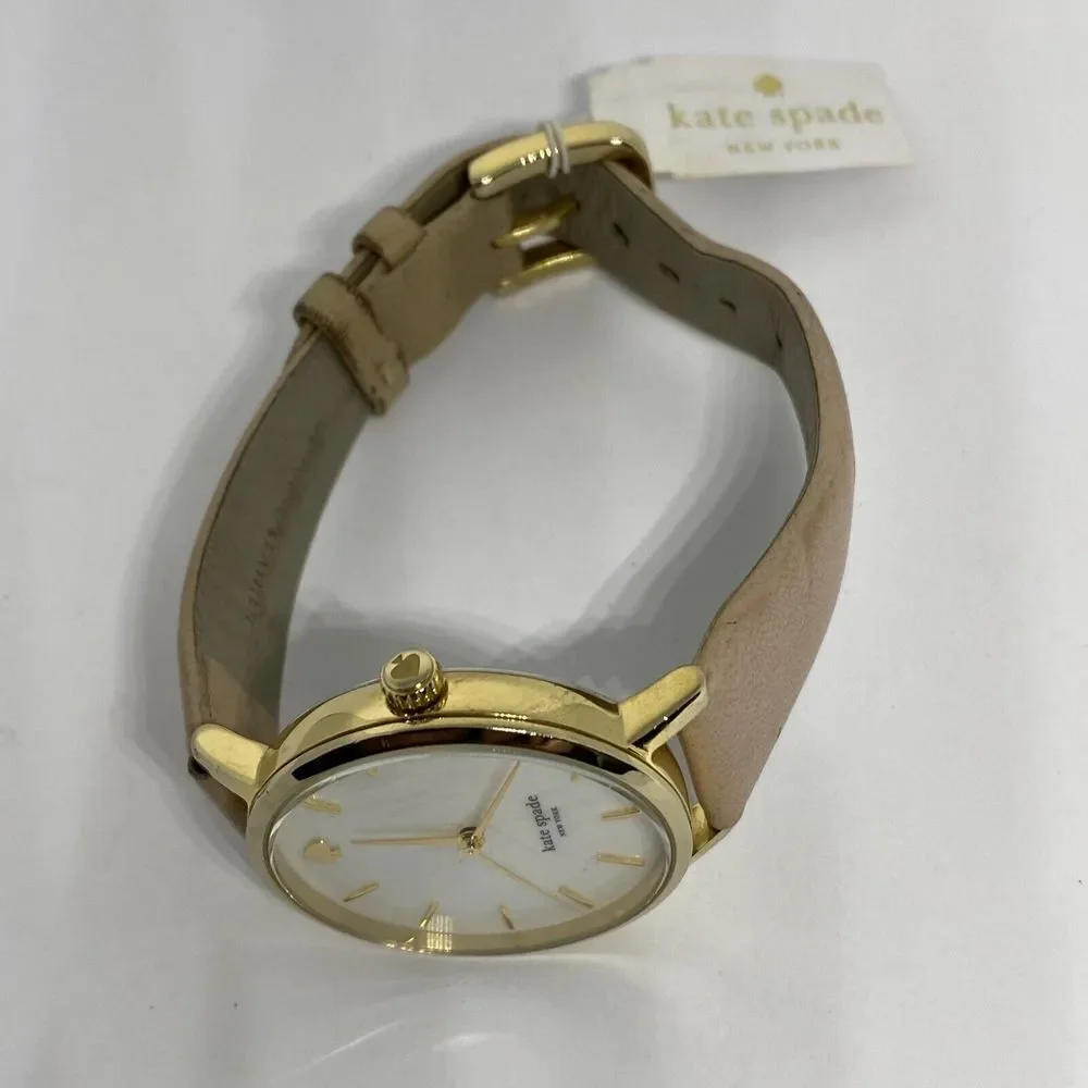 Kate Spade New York 0073 Women's Beige Leather Analog Dial Quartz Watch MP40